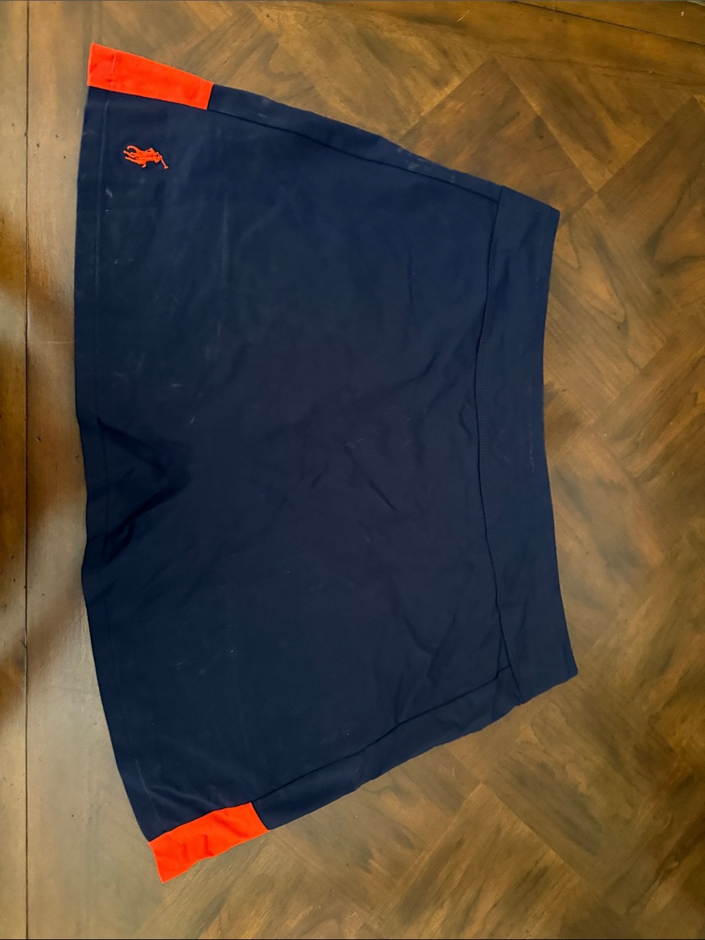 Polo by Ralph Lauren Navy Skort with Orange Pony and Hem Panels
